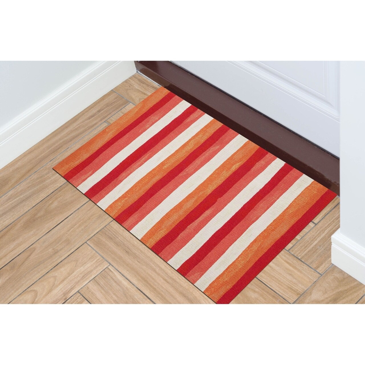 The Rug Department Liora Manne Visions II Painted Stripes Indoor Outdoor Area Rug Warm